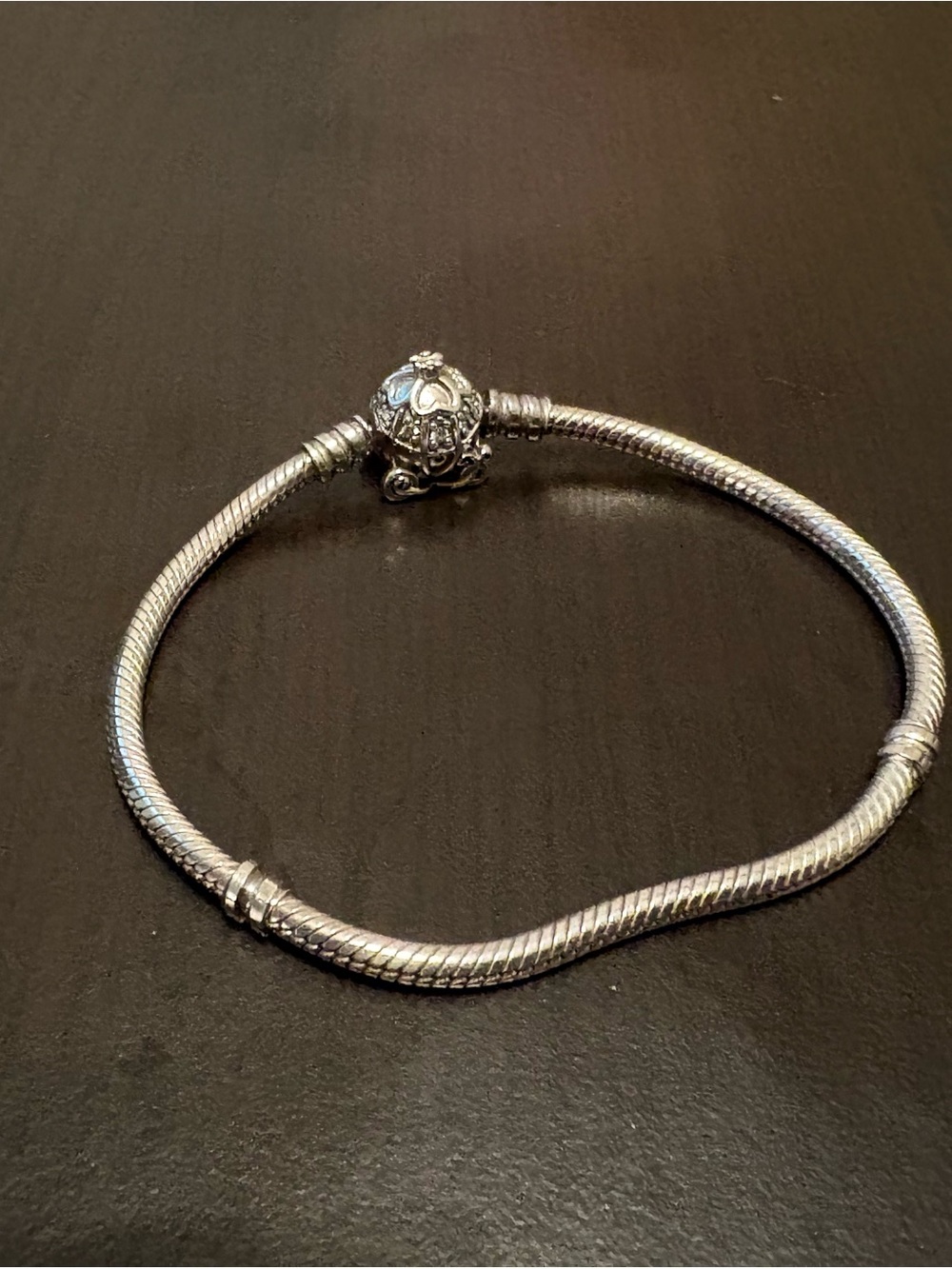 Pandora Silver Disney Cinderella Pumpkin Carriage Clasp Bracelet